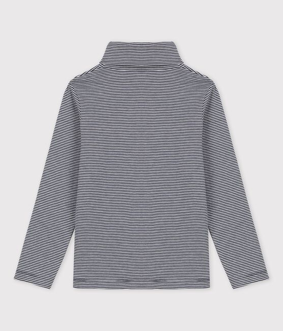 Children's Unisex Cotton Polo Neck SMOKING blue/MARSHMALLOW white