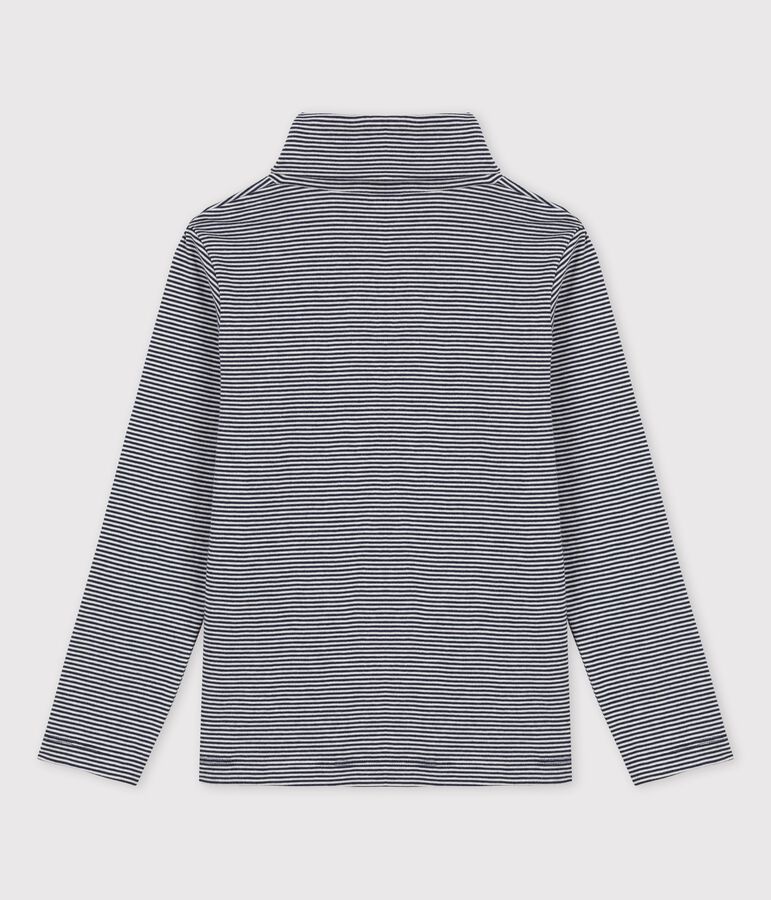 Children's Unisex Cotton Polo Neck blue/white