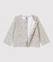 Babies' Fleece Cardigan BELUGA grey/MULTICO white