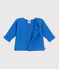 Babies' moss stitch cotton cardigan EDNA blue