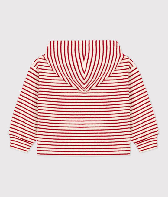 Unisex Stripy Hooded Sweatshirt AVALANCHE white/STOP