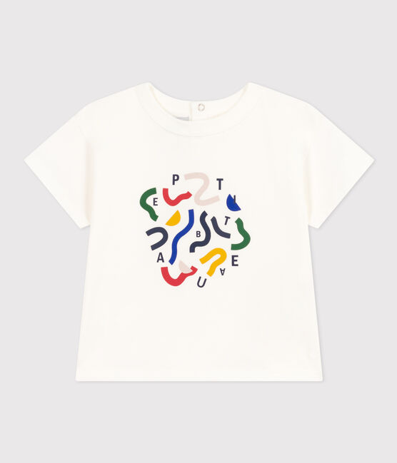 Babies' Short-Sleeved Lightweight Jersey T-Shirt MARSHMALLOW white