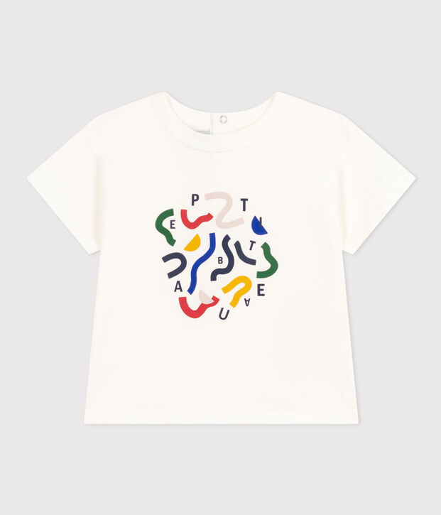 Babies' Short-Sleeved Lightweight Jersey T-Shirt white