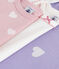 Pack of babies' long-sleeved heart-print cotton bodies variante 1
