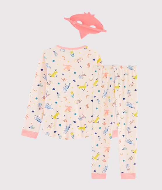 Girls' Pink Flamingo Disguise Ribbed Pyjamas FLEUR pink/MULTICO white