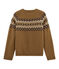 Girls' Pullover BRINDILLE brown/MULTICO white