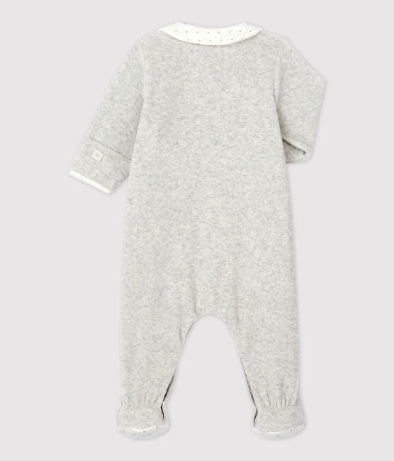 Babies' Organic Cotton Sleepsuit BELUGA CHINE grey