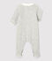 Babies' Organic Cotton Sleepsuit BELUGA CHINE grey
