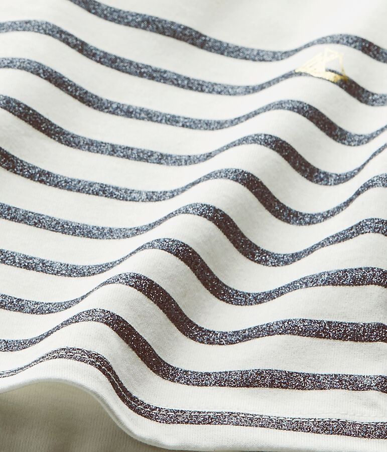 Long-sleeved sailor's bodysuit baby girl white/blue