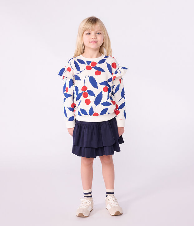 Children's printed cotton sweatshirt Ecru/multicolor