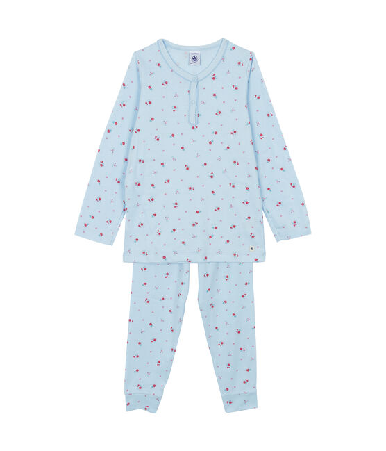 Girls' Pyjamas FRAICHEUR blue/MULTICO white