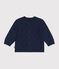 Babies' plain wool and cotton knit cardigan SOIR