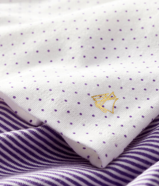 Baby Girls' Clothing - 2-Piece Set REAL purple/MARSHMALLOW white