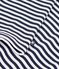 Women's short-sleeved stripy cotton T-shirt blue/white