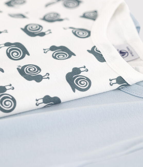 Boys' Snail Patterned Cotton Long-Sleeved T-Shirt - 2-Pack variante 1