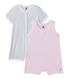 Set of 2 baby girl's rompers
