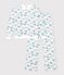 Women's Paris print cotton pyjamas white/multicolor