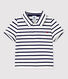 Babies' Short-Sleeved Striped Jersey Polo Shirt