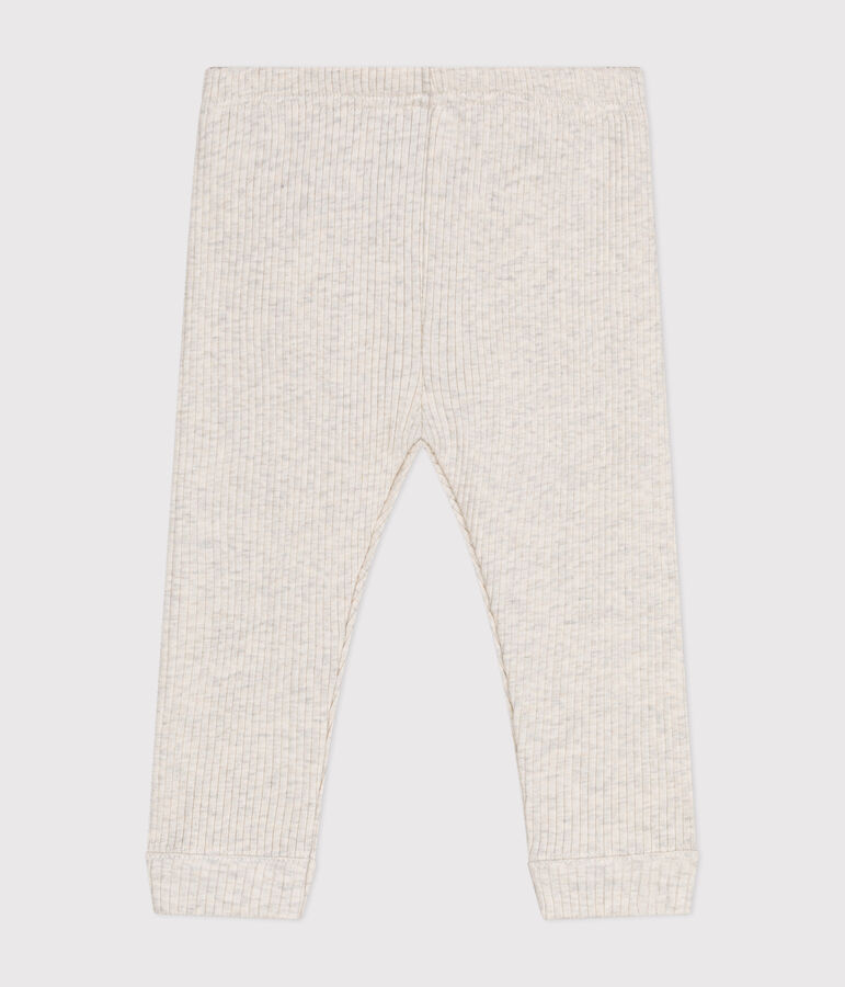 Babies' cotton leggings MONTELIMAR CHINE beige