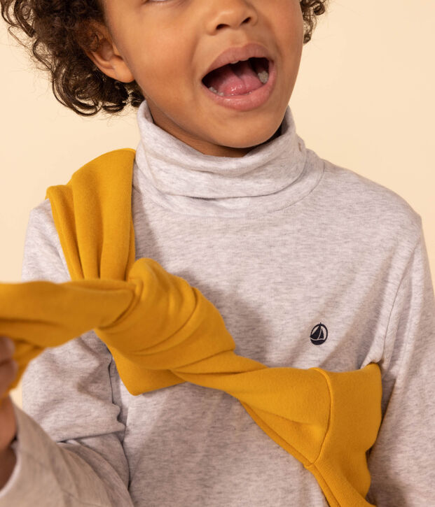 Unisex Children's Cotton Polo Neck grey