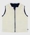 Baby's reversible sleeveless puffer jacket SMOKING blue/MILK
