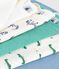Pack of long-sleeved animal-themed printed cotton bodies for babies variante 1