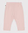 Babies' quilted tube knit trousers SALINE pink