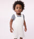 Babies' short-legged plain cotton dungarees