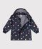 Babies' iconic heart print raincoat blue/multicolor