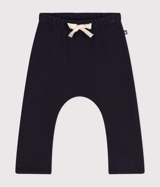 Babies' soft, warm fleece trousers SMOKING blue