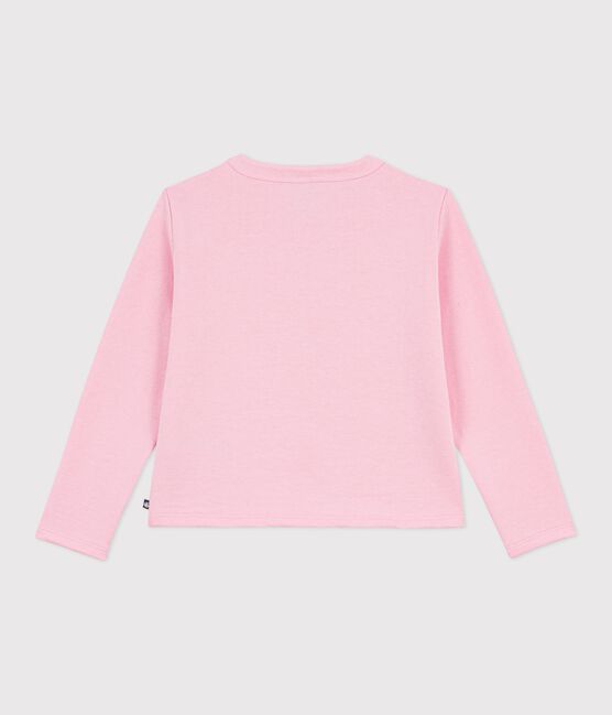 Children's plain cotton cardigan MARQUISE pink