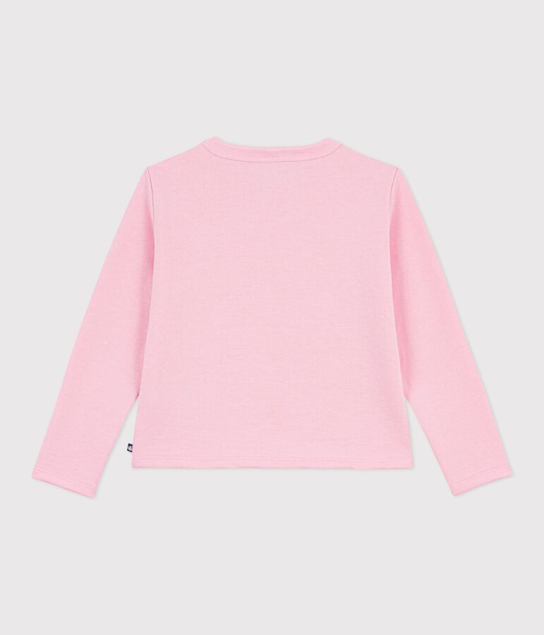 Children's plain cotton cardigan pink