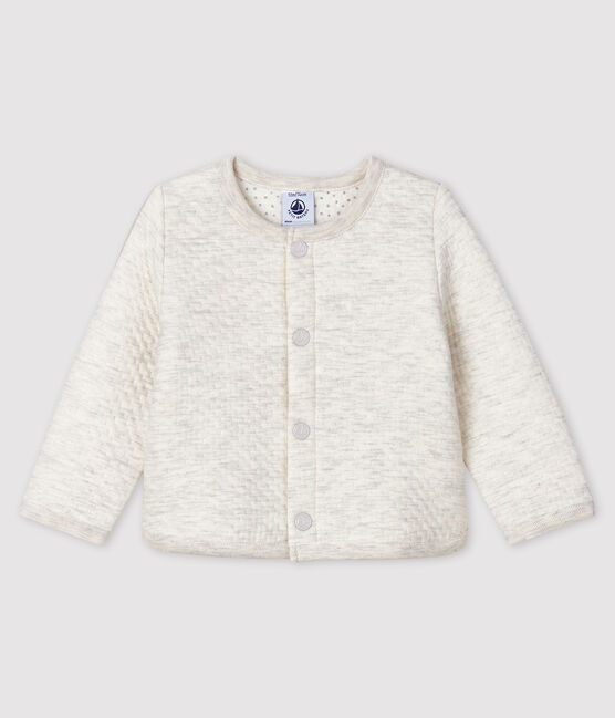 Baby girl's tubular knit cardigan MONTELIMAR CHINE beige