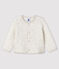 Baby girl's tubular knit cardigan MONTELIMAR CHINE beige