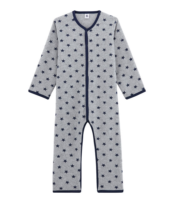 Boys' Fleece Jumpsuit SUBWAY grey/LOGO blue