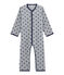 Boys' Fleece Jumpsuit SUBWAY grey/LOGO blue