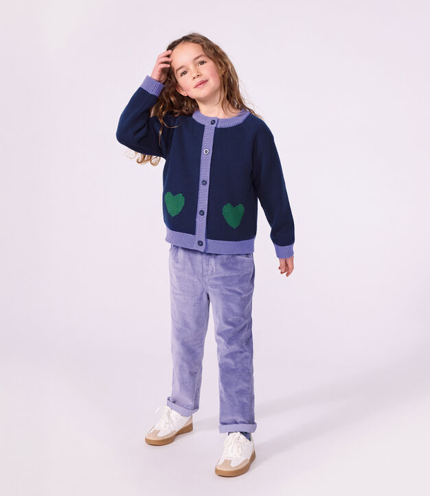 Children's corduroy trousers purple