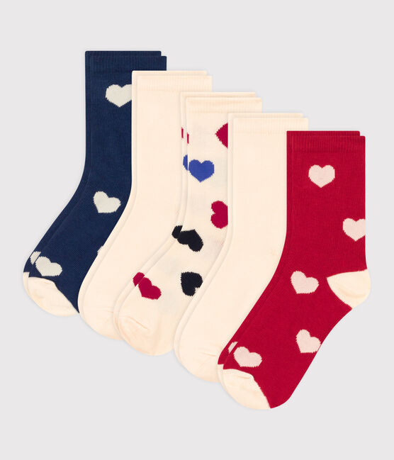 Children's Unisex Heart Patterned Socks - 5-Pack variante 2