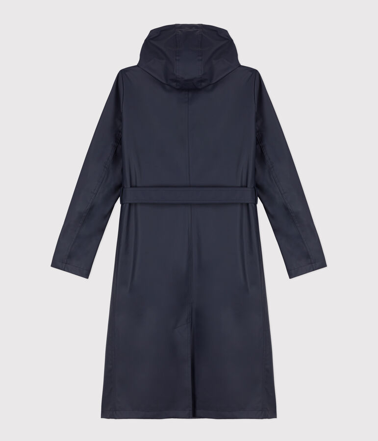 Women's Hooded Trench Coat blue