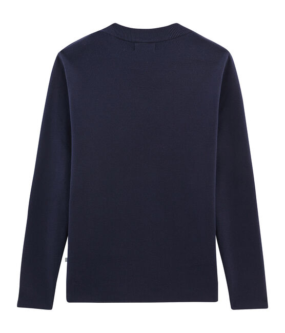 Men's Plain Sailor Pullover SMOKING blue