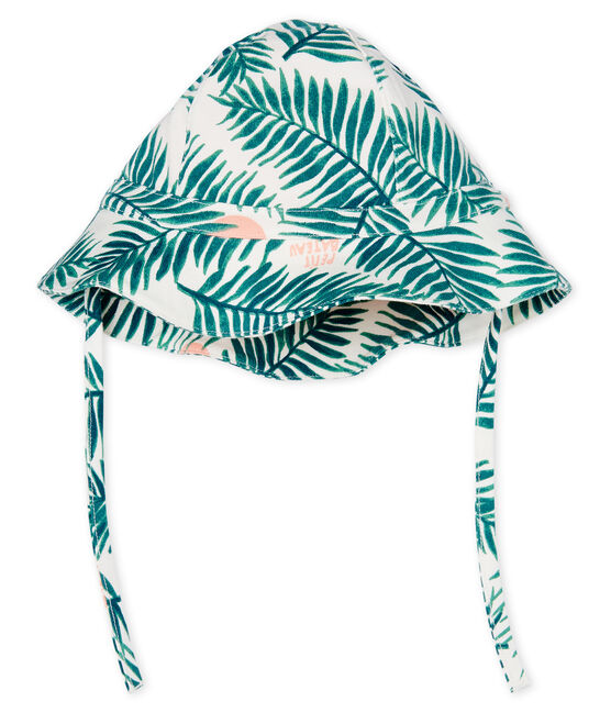 Baby girls' printed hat BOCAL blue/MULTICO white