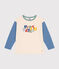 Boys' long-sleeved fine jersey T-shirt AVALANCHE white/MULTICO