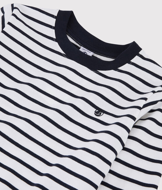 Unisex Jersey T-shirt MARSHMALLOW white/SMOKING blue
