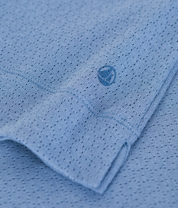 Women's openwork cotton nightdress blue