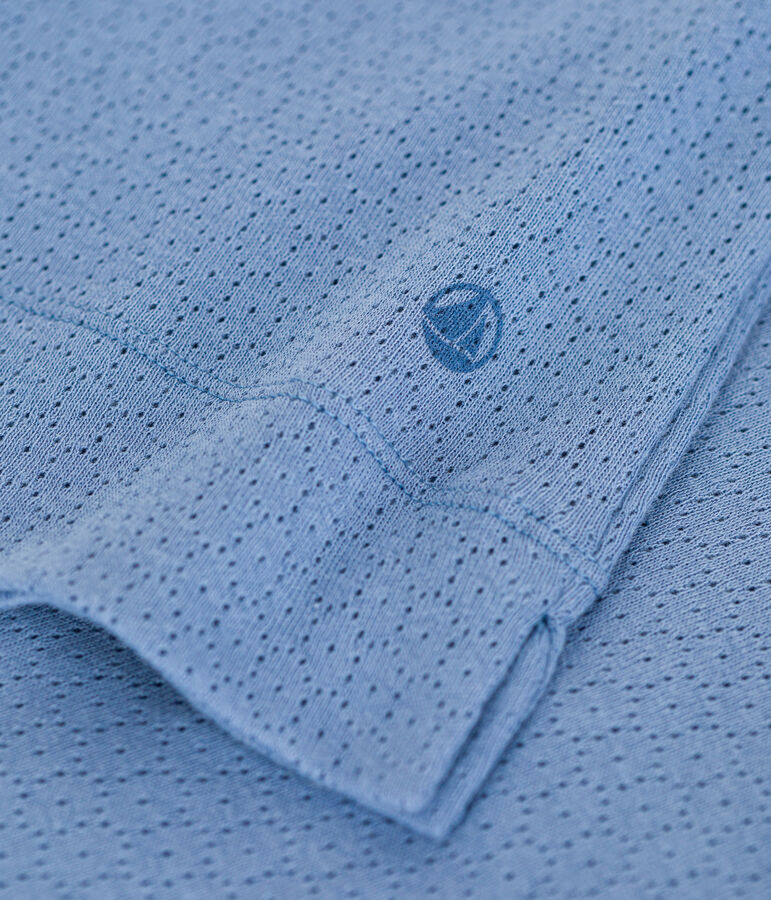 Women's openwork cotton nightdress blue