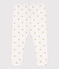 Babies' Cotton Floral Print Leggings MARSHMALLOW white/GRIS grey