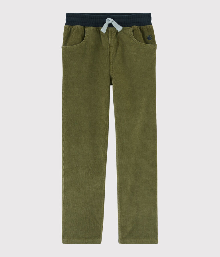 Boys' Velvet Trousers green