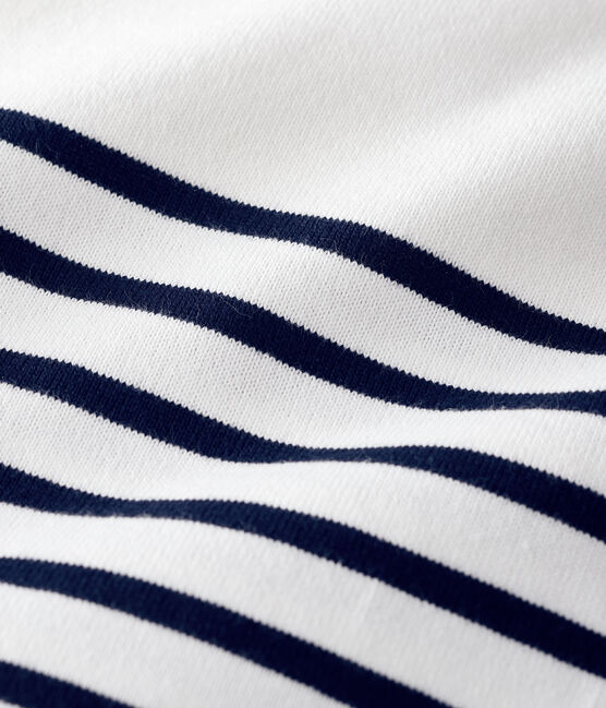 Women's Breton Cotton Top MARSHMALLOW white/SMOKING blue