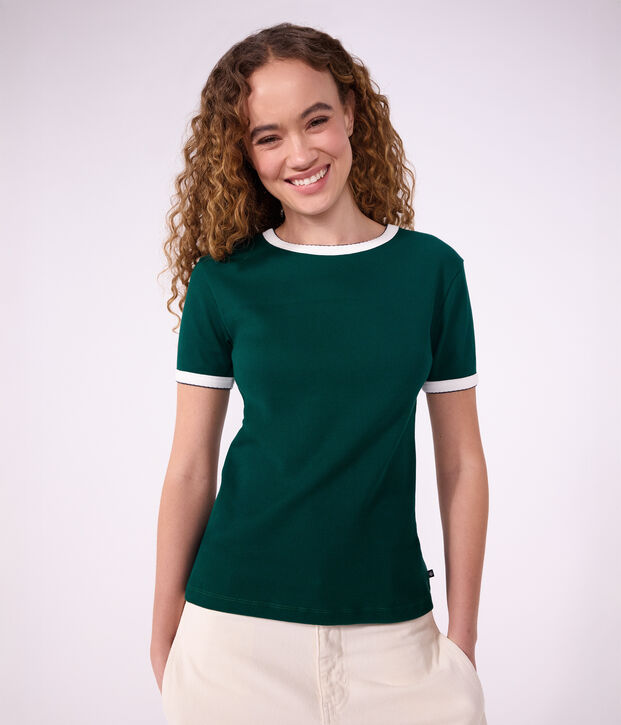 Women's short-sleeved plain cotton T-shirt TREE