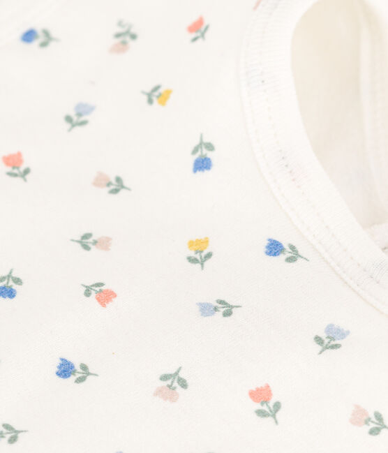 Printed Cotton Bib MARSHMALLOW white/EDNA